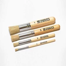 4 pc. Professional Stencil Brush Kit - Perfect Brush Kit For Stenciling