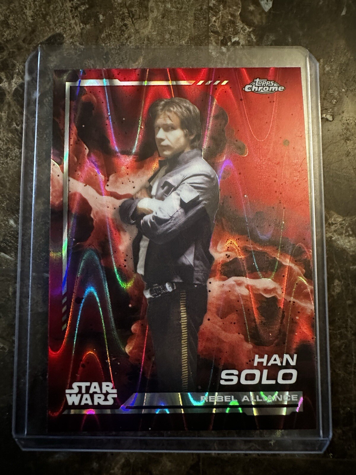 HAN SOLO 2024 Topps Chrome Star Wars #102 Red Blaster RayWave