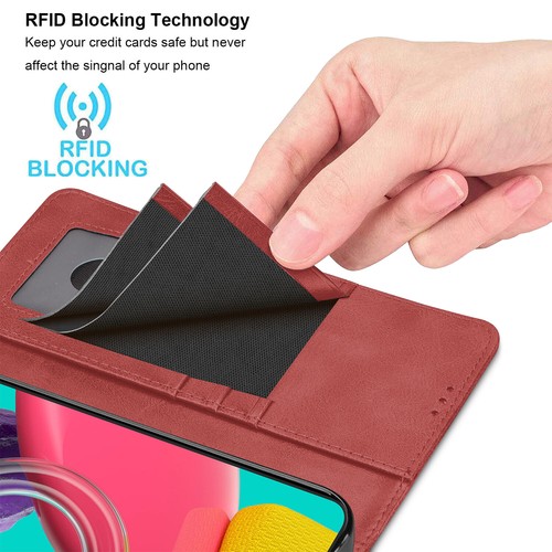 Funda de cuero billetera con soporte para teléfono Samsung Galaxy A15 A14 A54 5G A03S A13 - Imagen 73 de 75