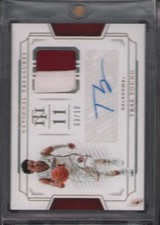 2019-20 National Treasures Collegiate Trae Young Auto Patch 3/10 Hawks #80