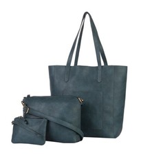 Mona B Mallory 3 Pc Set Tote With Bonus Bags