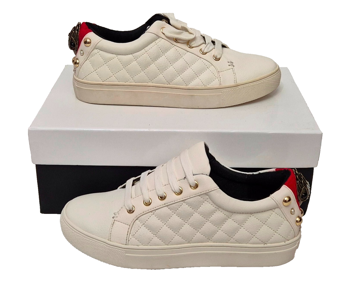 KURT GEIGER Womens Stunning Ludo White Leather Lace Up Trainers EU 36 UK