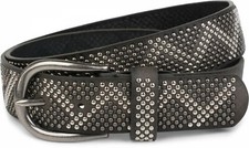 Cintura borchiata con borchie bicolore, cintura vintage, accorciabile, unisex 