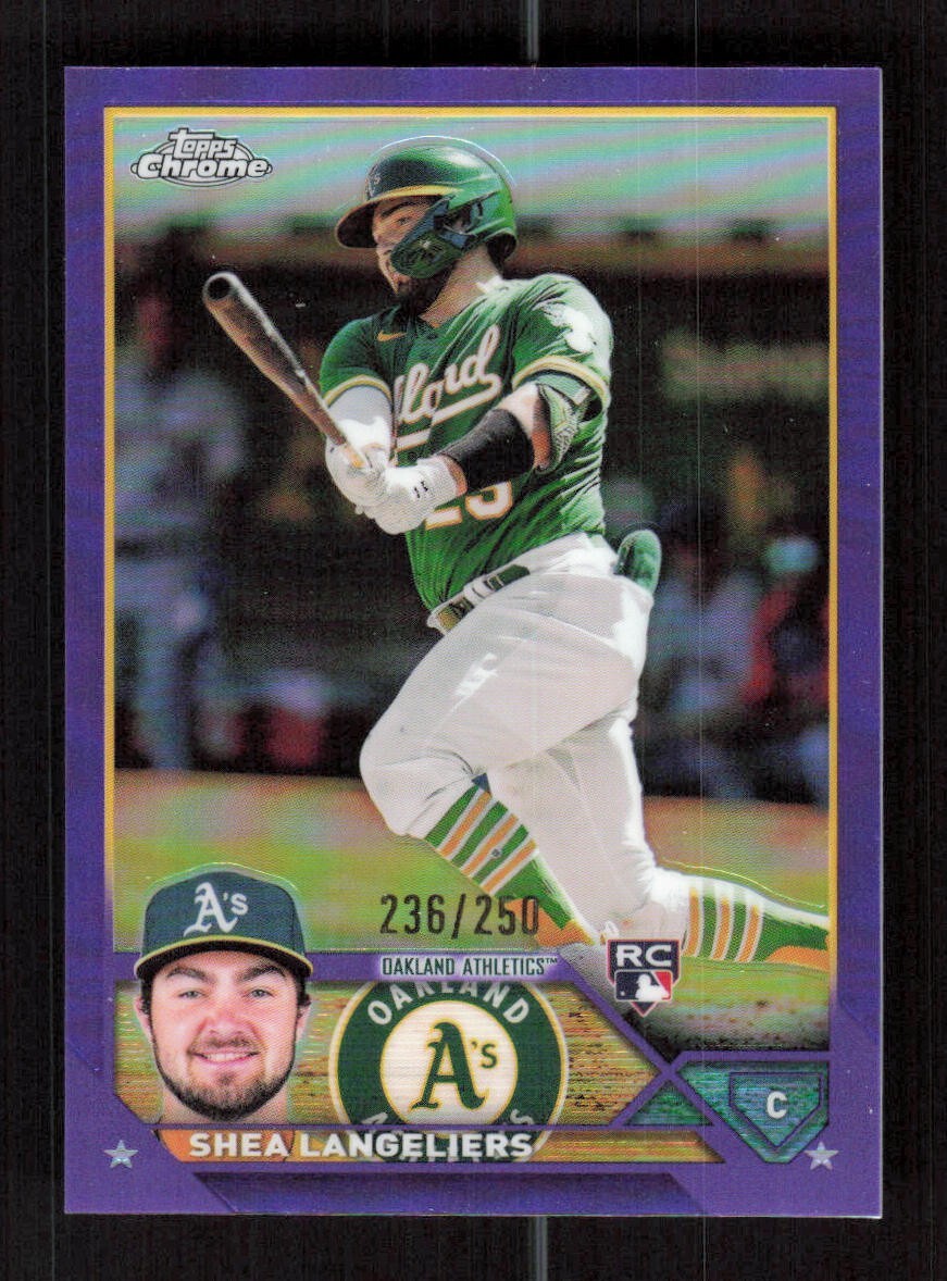 2023 Topps Chrome #175 Shea Langeliers RC Purple Refractor #'d /250