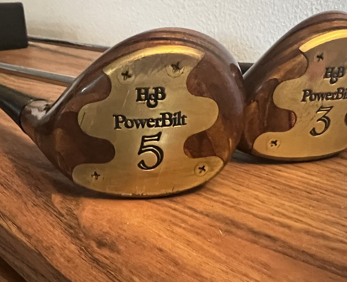 Powerbilt Pro Power H&B Fuzzy Zoeller 1,3,5 Woods Permission NICE RARE VINTAGE