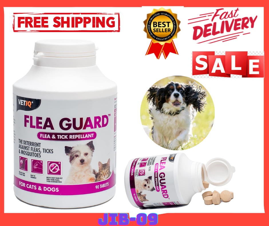 VetIQ Flea Guard, 90 Tablets, Flea Treatment for Dogs & Cats Keeps