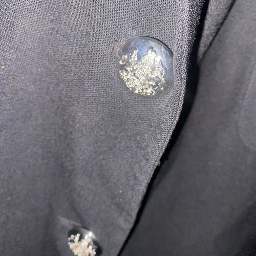 Lauren Ralph Lauren 3 Button Emblem Black Blazer 100% Wool Size 14W See Pictures - Picture 4 of 13