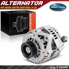 Alternator for Nissan Sentra 2000-2001 L4 1.8L 100A 12 Volt Clockwise 6-Groove