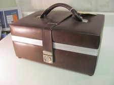 Vintage Le-Bo Cassette Tapes Brown Hard Carry Case Storage 24 Original Tag