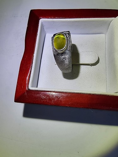 SCHWERER PLATIN RING NATUR KATZENAUGE CHRYSOBERYLL 8,75 13,2 GR - Bild 4 von 13