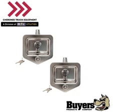 Buyers Products L8855, Set of (2) Stainless Single Point T-Handle Latches w/