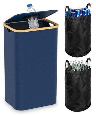 26 Gallon Recycling Bin with Lid Kitchen Indoor 100L Oxford Garbage Can