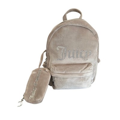 Juicy Couture Backpack Kimberly String Velvet Polyester Backpack Women Casual