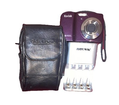 Kodak EasyShare C182 Digital Camera Purple 12MP 3x Zoom,charger,Battry,Case