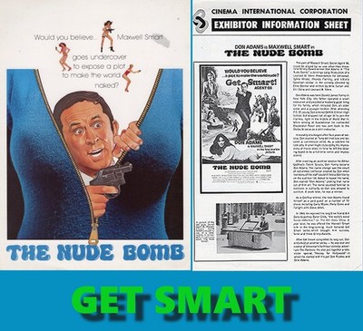 THE NUDE BOMB 1980 Don Adams Get Smart VINTAGE screening program & press sheet