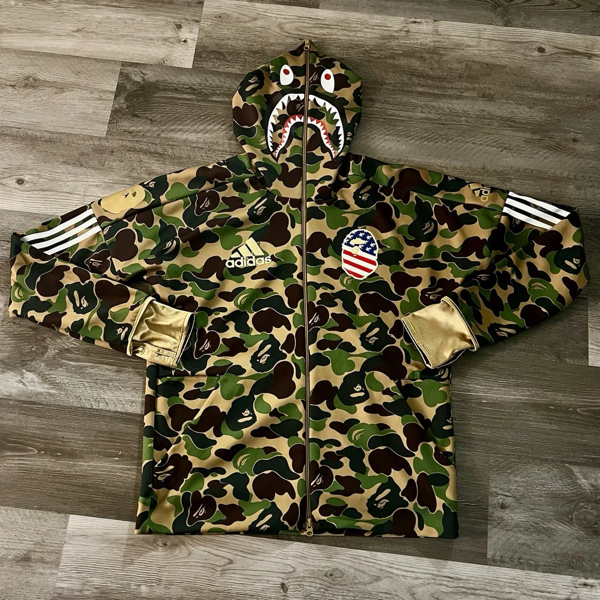 A Bathing Ape 迷彩全拉链连帽衫和运动衫男士| eBay