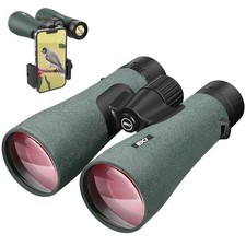 12x50 UHD Green Adult High Powered Binoculars with Phone Adapter Large