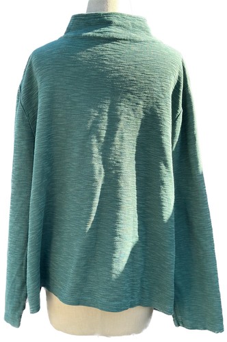 Seasalt Organic Cotton Last Boat Sweatshirt Teal Green Labelled UK 18 - Picture 3 of 7