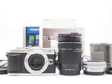 Olympus E-PL7 Silver EZ 14-42 40-150 Lens 31188 Shots w/ Box NearMint Z6018A