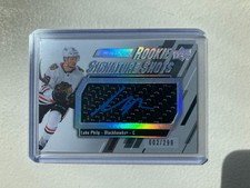 Luke Philp 2023-24 Upper Deck Engrained Rookie Signature Shots 002/299 Auto