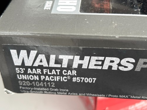 WALTHERS # 920-104112 HO SCALE UNION PACIFIC 53' FLAT CAR # 57007 - Picture 2 of 2