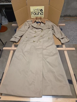 Burberry London Women's Beige Trench Coat Nova Check 4 Long Wool Lining READ PIC