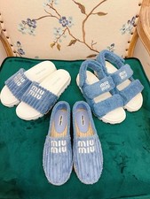 MiuMiu Terry Cloth Logo Damen Espadrilles