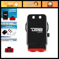 Waterproof Marine Fuse Holder 4 AWG, Red Silicone, Brass Accessories Included