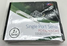 Syba Single Port Rs-232 DB9 Serial PCI-Express 2.0 x1 Card SD-PEX15021