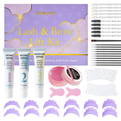 PERMANIA Wimpernlifting Set, Anfängerfreundliches Lash Lifting Set Mit Offenen A
