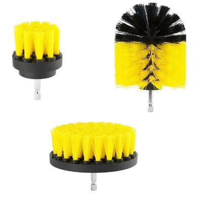 22 /3Pcs Electric Drill-Brush Kit Power Scrubber Brush for Carpet Bathroom Surfa