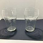 Vintage 1970's Coca-Cola Set of 2 Enjoy Coke Clear Glasses 32oz