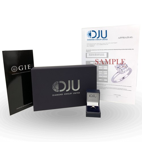 1,13 ct Rundschliff VS1/F Solitär Diamant Verlobungsring 14 K Weißgold - Bild 6 von 6