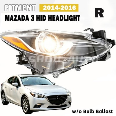 For 2014 2015 2016 Mazda 3 Passenger Side HID Headlight w/o Bulb MA2503145