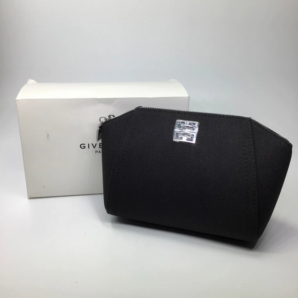 Givenchy Parfums ICONIC BLACK POUCH Fabric Cosmetic Bag Travel Case NIB - Image 2 of 4