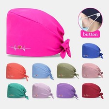 Quick Dry Scrub Cap Embroidered Surgical Hat Medical Dentist Work Cap Women