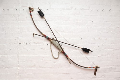 #ad #ad Atq NATIVE AMERICAN INDIAN HAND CRAFTED Beaded BOW AND ARROW WALL HANGING $315.00