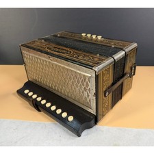 Hohner Melodeon Pokerwork / Club Style 2-Row Diatonic Working Musical Instrument