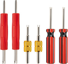 6 Pcs Valve Stem Removal Tool, Single and Double Head Schrader Valve Tool, AC Va