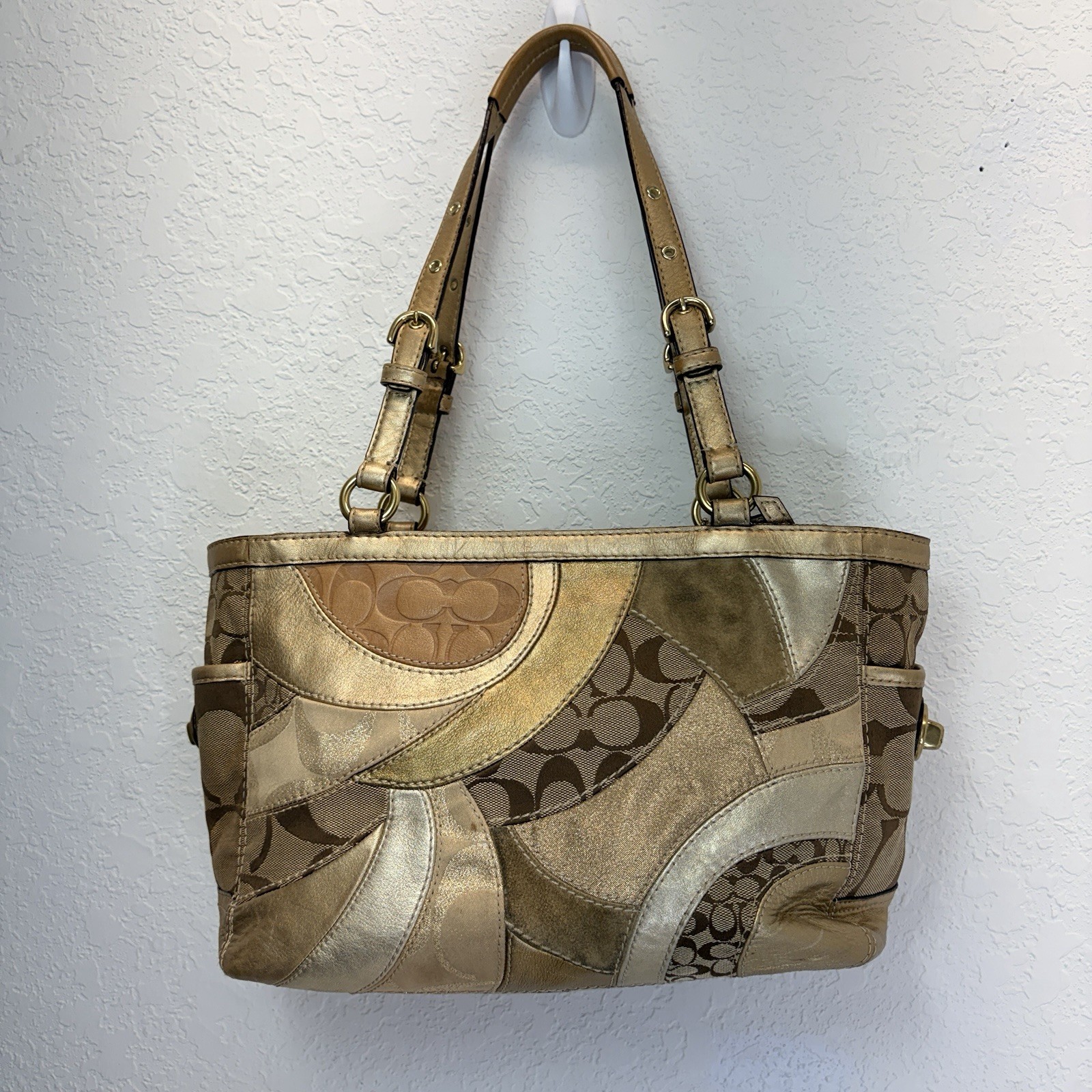 Coach Patchwork Leather Shoulder Bag Handcrafted,… - image 2