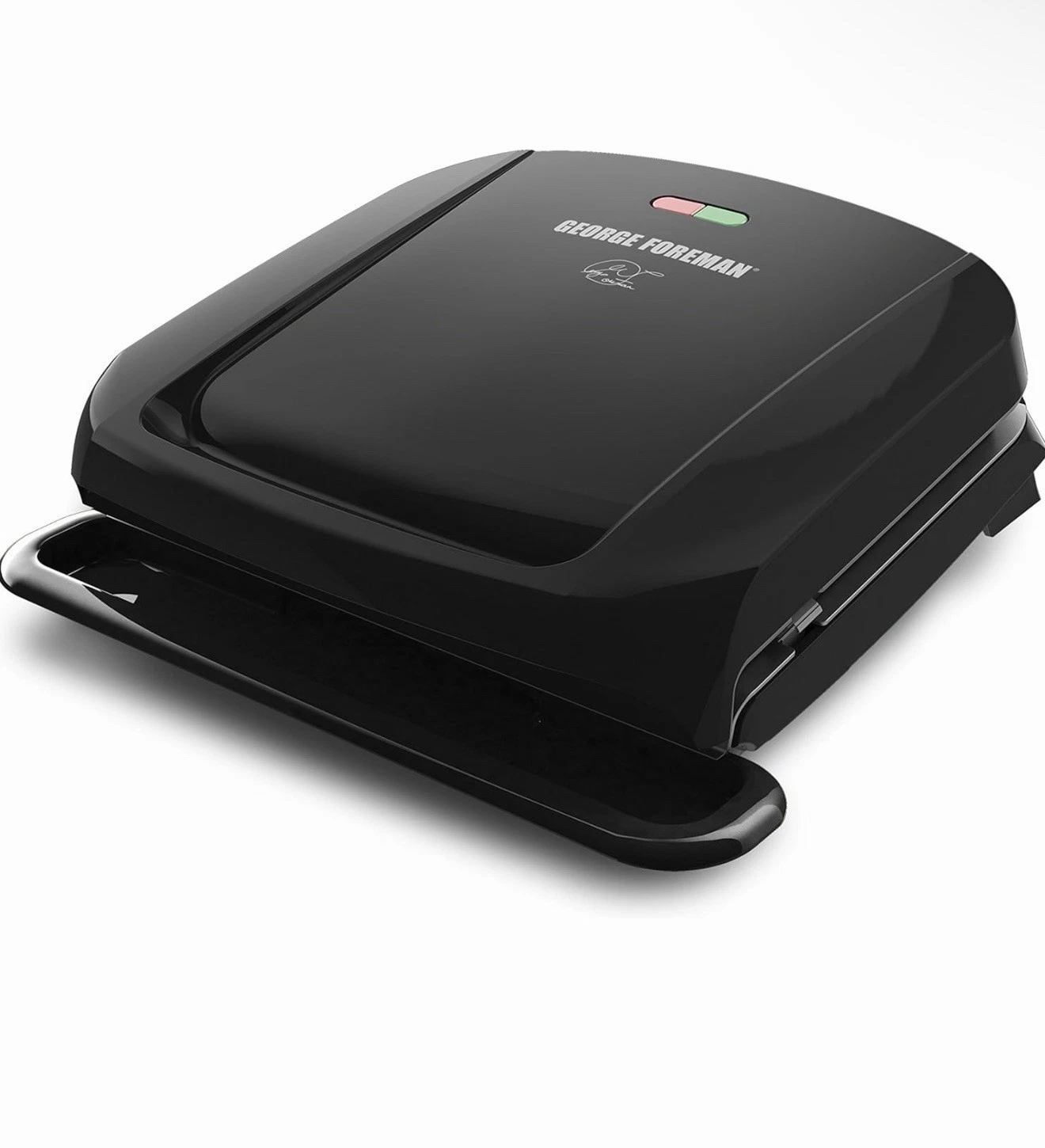 George Foreman 4-Serving Removable Plate Grill and Panini Press - Black
