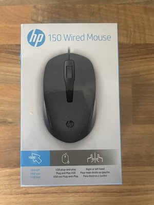 HP 150 Kabelgebundene Maus | USB Typ-A | Multi-Surface Technologie | DPI PC Gaming Funktion