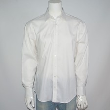 TWILLORY Tailored Fit Performance Stretch Cotton White Dress Shirt 17 34/35