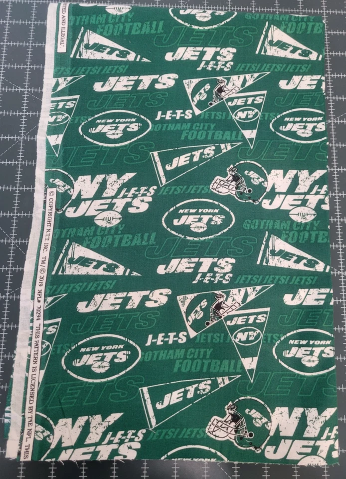 New York Jets Fabric Football Sports Team 100% Cotton Fabric - Image 2 of 4