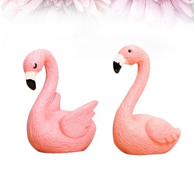  8 Pcs Flamingo-gartenornamente Mini-Tierfiguren Kuchendekorationen
