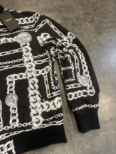 $2050 Men's Versace medusa chains reversible bomber jacket size 52 Fits L image 5