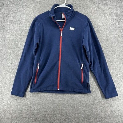 Helly Hansen Fleece Jacket Men Size Small Blue Polartec Casual Winter Outdoor