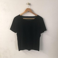 Vintage Black Velvet Shirt Size M EUC