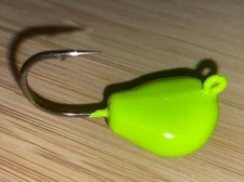 10 SPARKIE NC Tog Jigs GREEN CHARTREUSE Sheepshead Tautog jig heads  BLACKFISH 