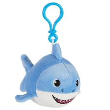 Smoochy Pals Soft Plush  Backpack Clip Keychain - Shark